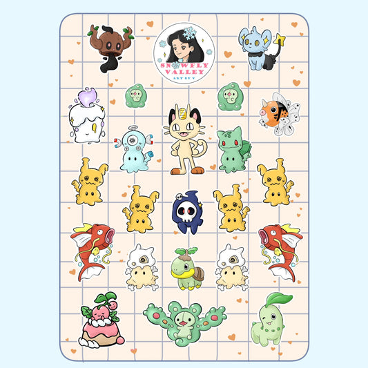 Pokemon - Matt Vinyl Sticker Sheet image 0