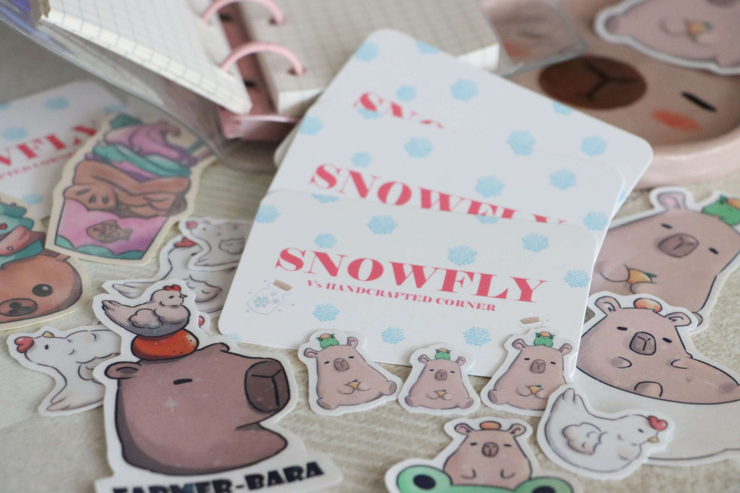 Froggie with mini capybara sticker~ image 3