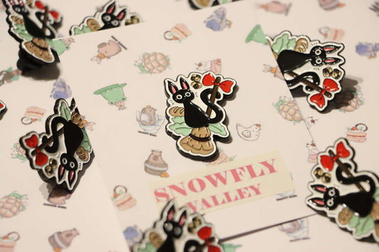 Gigi enamel pin -Black dye metal image 1