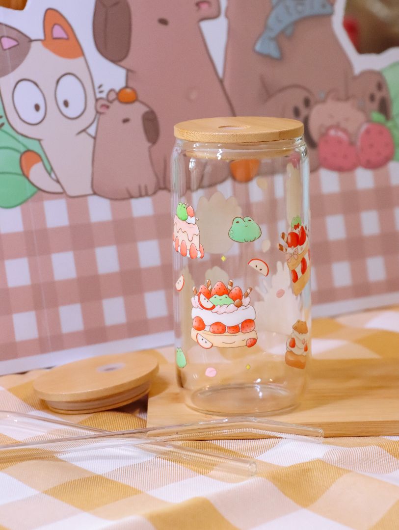 Froggy Treats Glass Cup