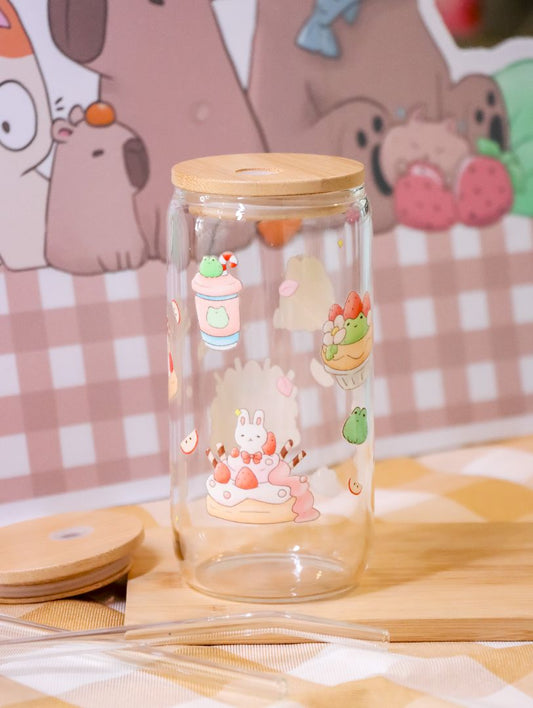Froggy Treats Glass Cup
