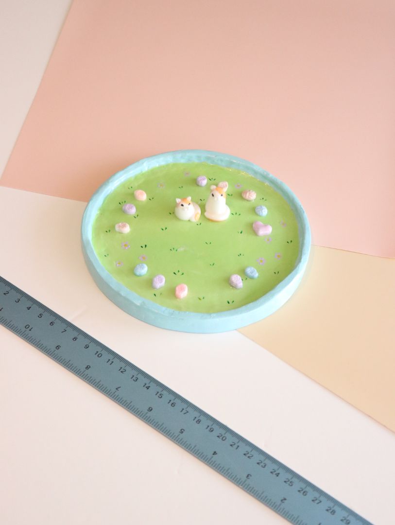Large Handmade FiFi Cat Trinket Dish