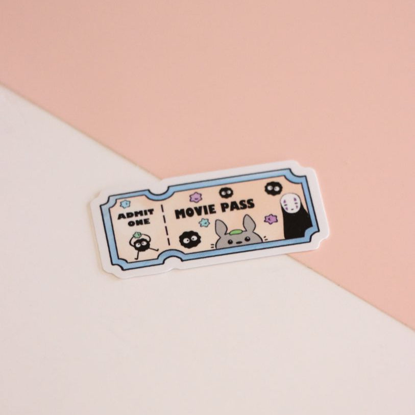 Ghibli Movie Ticket Die-Cut Sticker