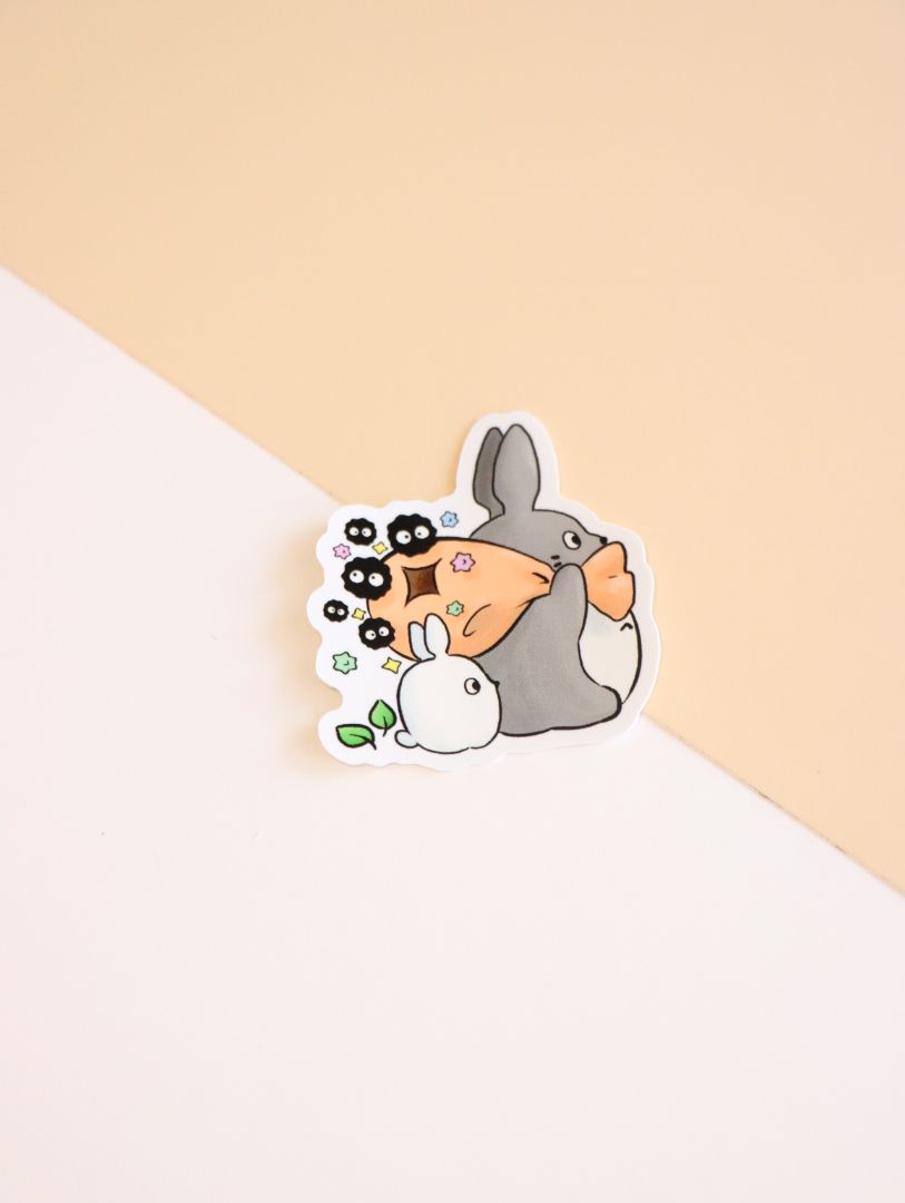 Totoro and Soots Die-cut Sticker