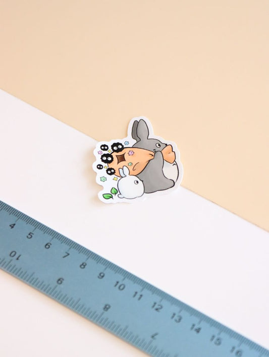 Totoro and Soots Die-cut Sticker