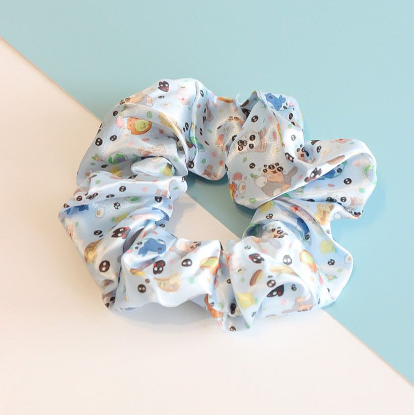 Blue Ghibli Hair Scrunchie