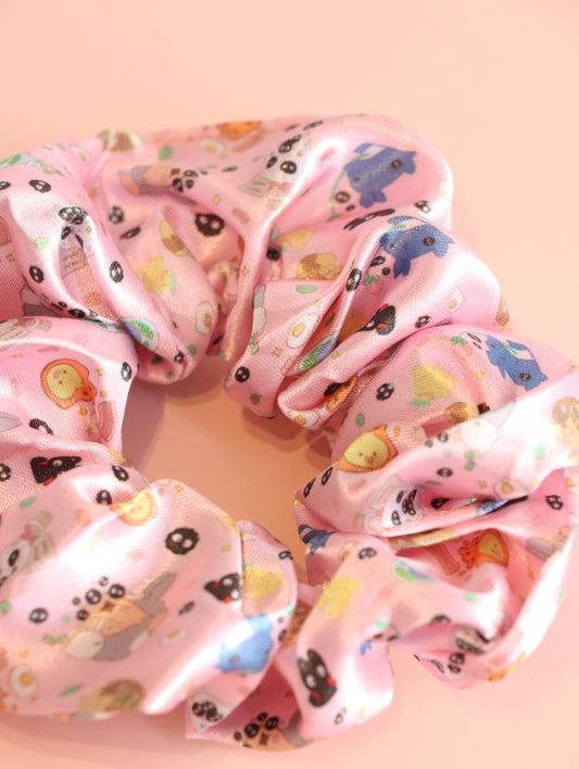 Pink Ghibli Hair Scrunchie