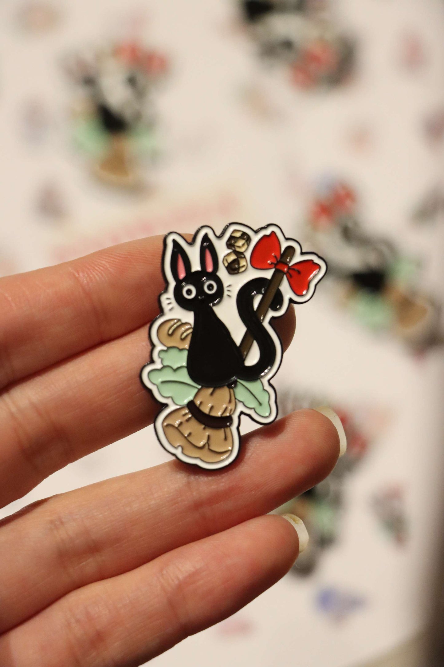 Gigi enamel pin -Black dye metal image 2