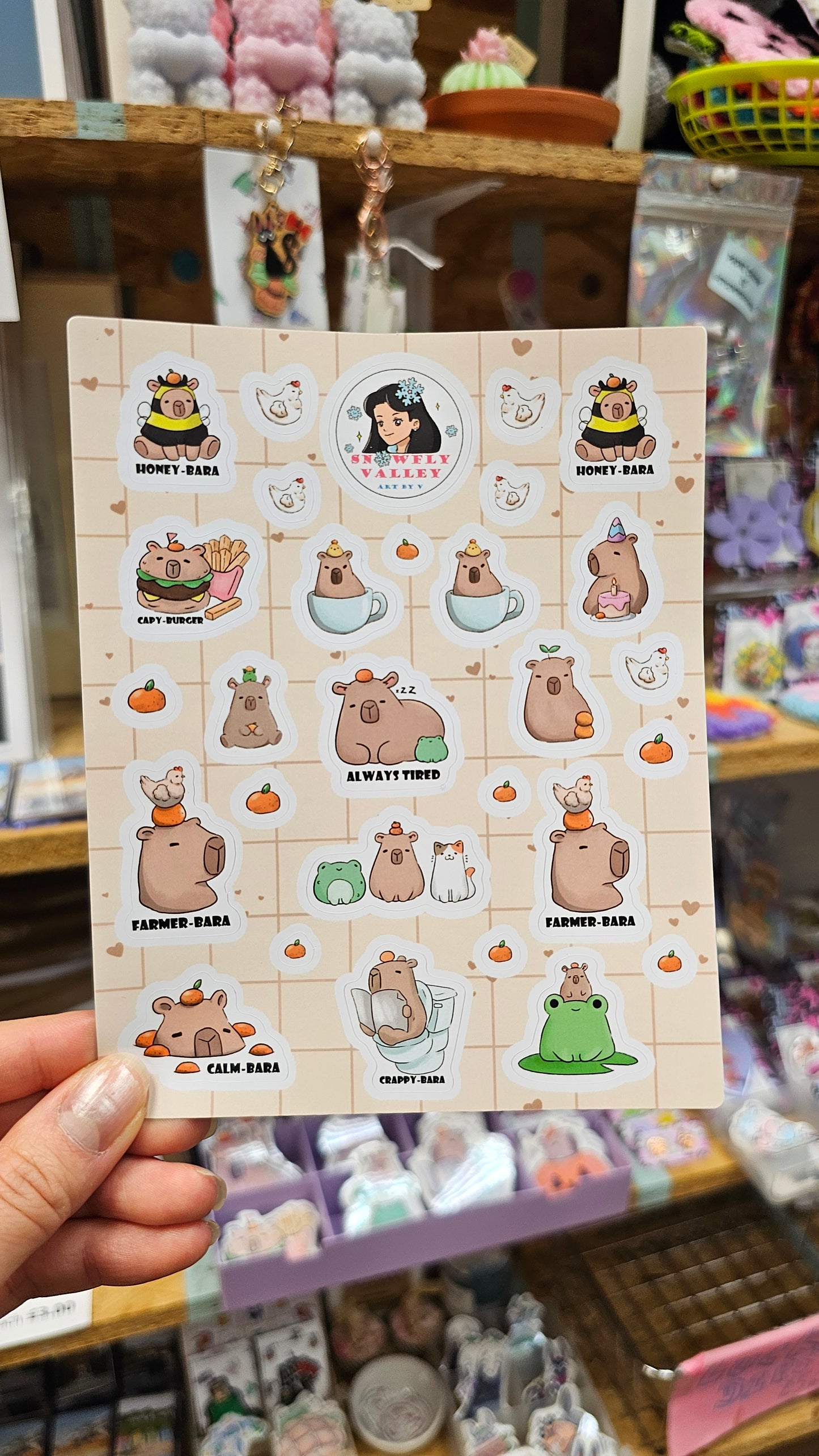 Capybara - Matt Vinyl Sticker Sheet image 1