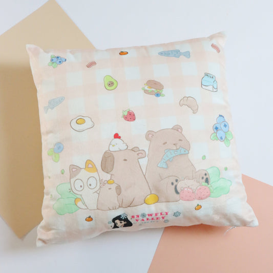 Peach Velvet Throw Pillows