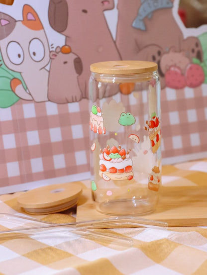 Froggy Treats Glass Cup