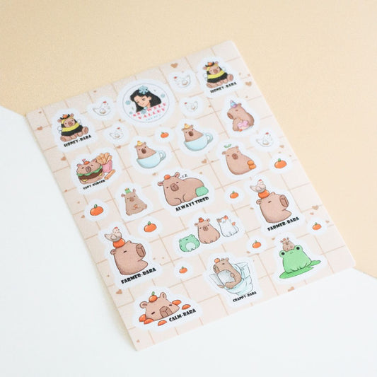 Capybara - Matt Vinyl Sticker Sheet