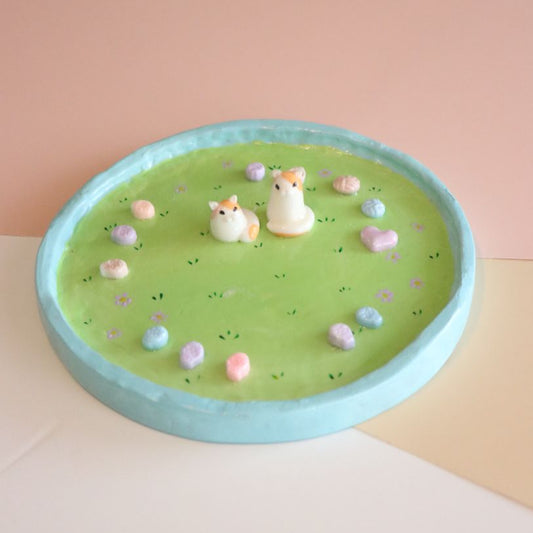 Large Handmade FiFi Cat Trinket Dish