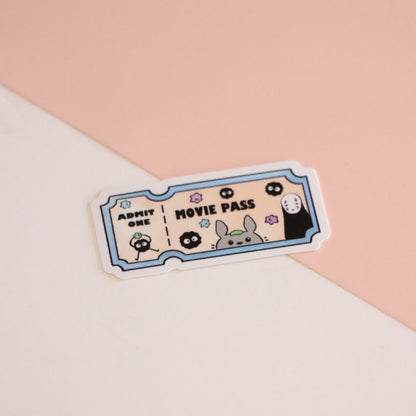 Ghibli Movie Ticket Die-Cut Sticker