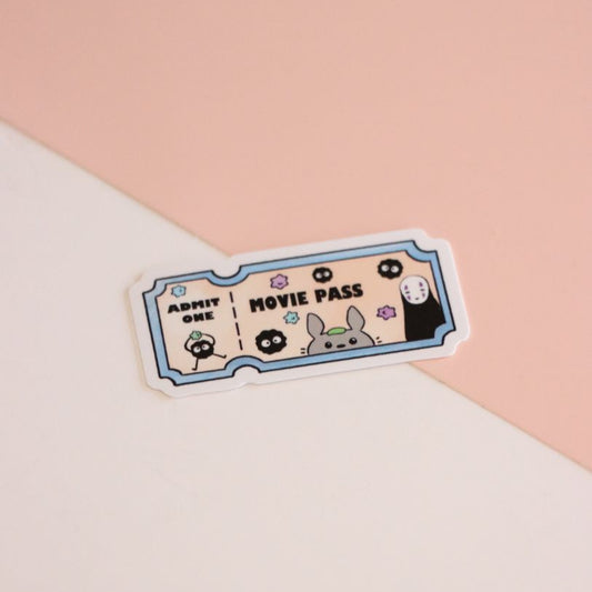 Ghibli Movie Ticket Die-Cut Sticker