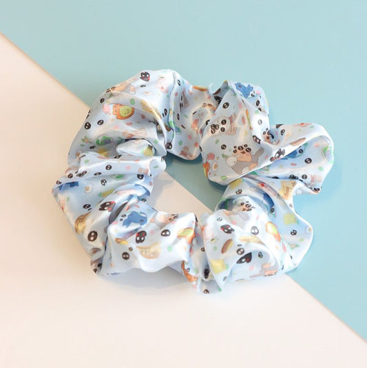 Blue Ghibli Hair Scrunchie