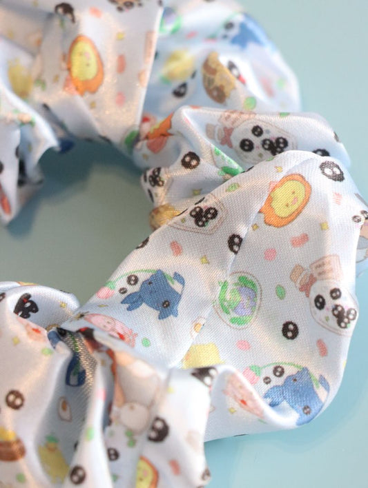 Blue Ghibli Hair Scrunchie