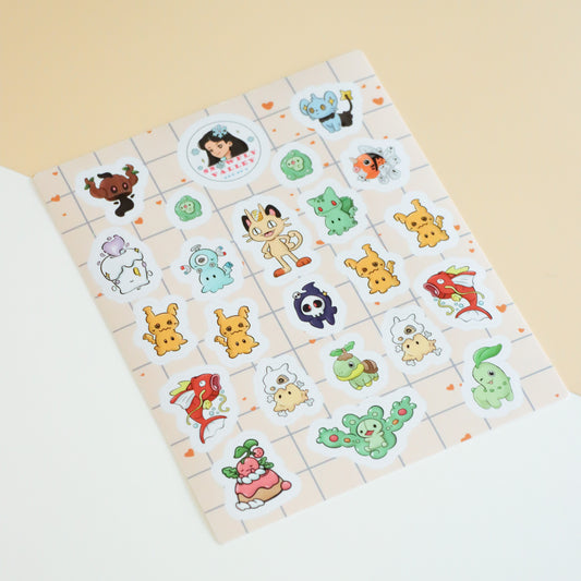 Pokemon - Matt Vinyl Sticker Sheet