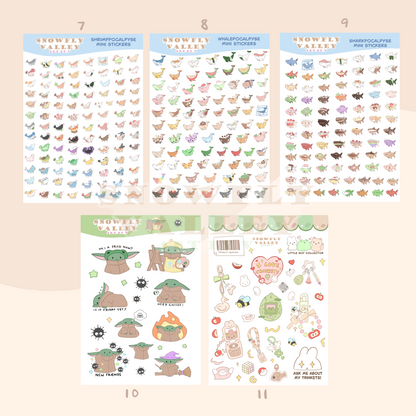 Matt Vinyl Sticker Sheets