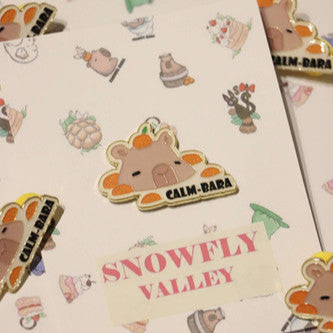 Calm-bara Enamel Pin