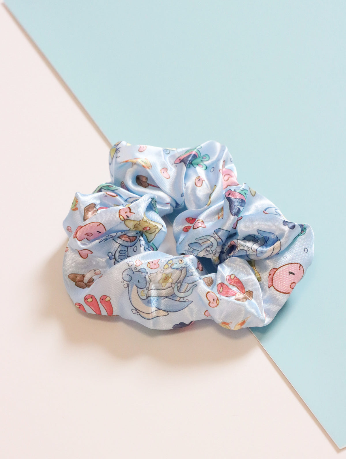 Lapras Ocean Satin Scrunchie