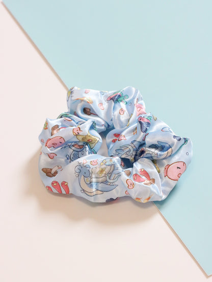 Lapras Ocean Satin Scrunchie